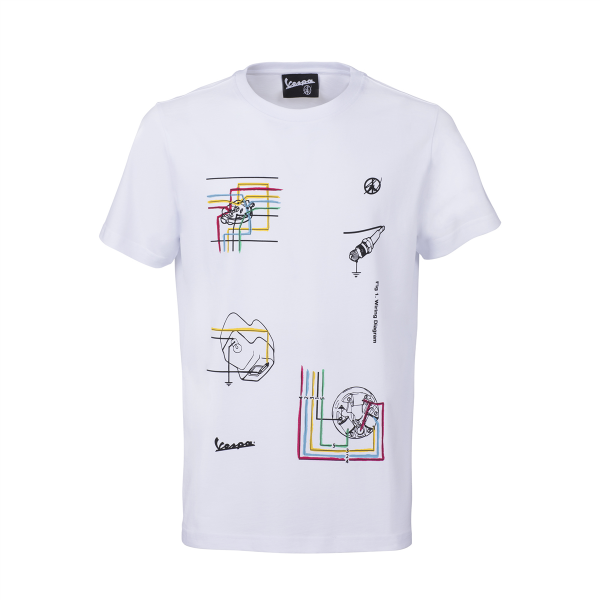 Sean Wotherspoon x Vespa T-Shirt Grafica