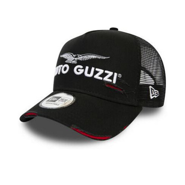 Kappe Moto Guzzi A-Frame Trucker Black Worn Look